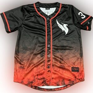 Illenium Jersey Mens Medium Black Red Tour Festival Rave EDM Button Up Electric